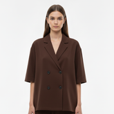 RELAXED FIT DOUBLE-BREASTED JACKET WITH CULOTTES